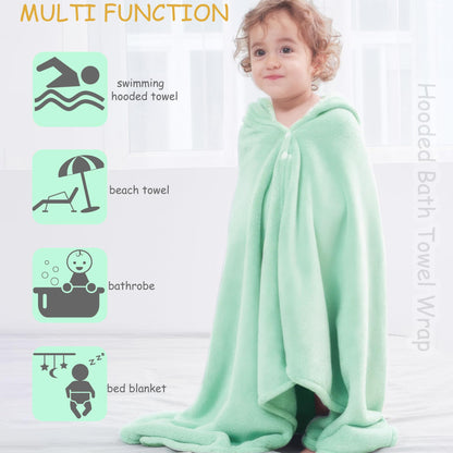 Toddler Hooded Bath Towel 27.5" X 55" Baby Towels with Hood Frog Soft Absorbent Toddler Towel Poncho Baby Hooded Blanket for Boys Girls