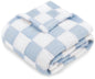 HOMRITAR Checkered Baby Blanket for Boy Girls Ultra Soft Fluffy Fuzzy Toddler Blankets with 3D Chessboard Grid Warmer Comfort Reversible Bed Blanket for Winter 350GSM Black 30 x 40 Inch