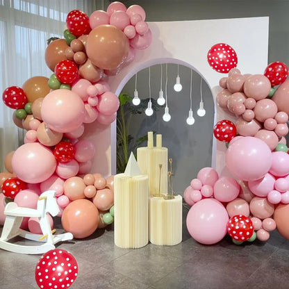 Boho Balloon Garland Arch Kit, 156Pcs Dusty Pink Pastel Brown Metallic Champagne Gold White Balloons for Wedding Baby Bridal Shower Engagement Anniversary Birthday Decorations