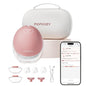 Momcozy Breast Pump Hands Free Upgraded Mobile Flow | M9, App Discreet Control with Personalized Multi-Modes & 15 Levels, Wearable Breast Pump 24mm, 2 Pack Cozy Red