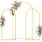 Wokceer Wedding Arch Backdrop Stand 7.2FT, 6.6FT White Metal Arch Stand Set of 2 for Birthday Party Wedding Ceremony Baby Shower Graduation Decoration
