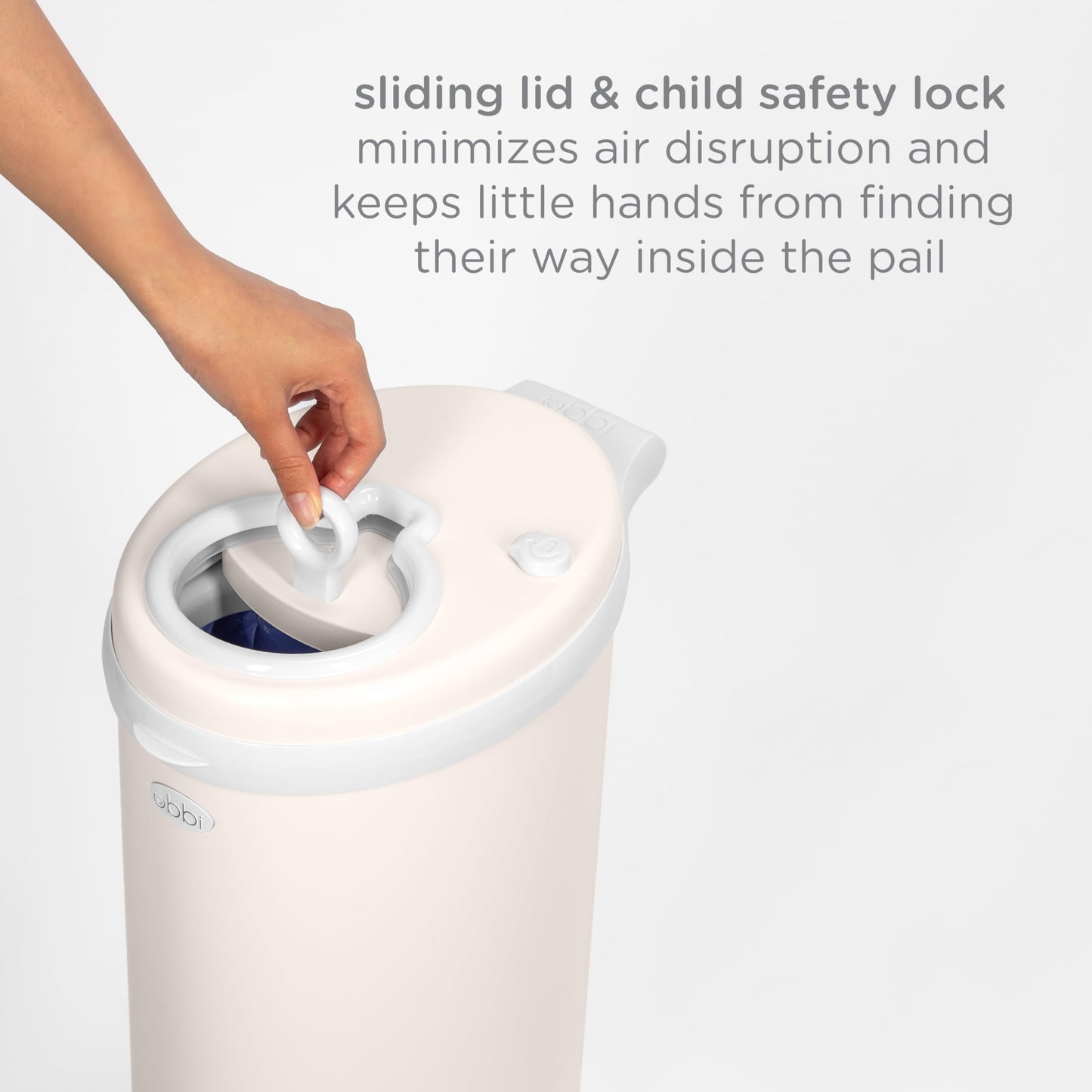 Ubbi Steel Diaper Pail, Odor Locking, No Special Bag Required, Award-Winning, Registry Must-Have, White
