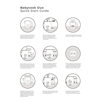 BEABA Babycook Duo 4 in 1 Baby Food Maker, Puree Steamer and Blender for Purees, Grinder with Auto Steam Cooking, Lrg 9.1 Cup Capacity, Makes 54 Servings in 20 Mins, Charcoal