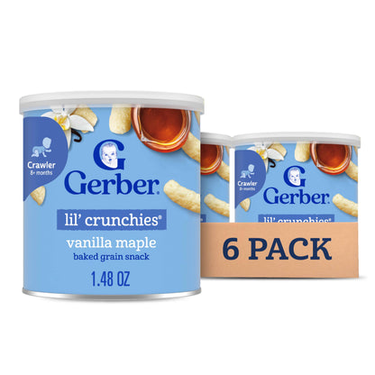 Gerber Snacks for Baby Lil Crunchies, Mild Cheddar, 1.48 Ounce (Pack of 6)