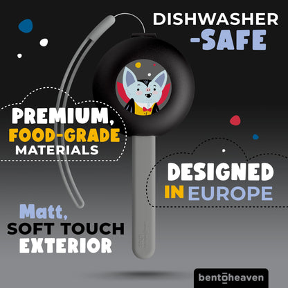 Bentoheaven Kids Travel Utensils with Case, Food-Grade Stainless Steel & BPA-Free Plastic, Travel Cutlery Set, Dishwasher Safe Fork, Spoon & Case, Reusable Flatware, Silverware for Kids (Horse)