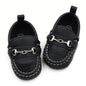 First Walking Shoes for Baby Boys Delightful Solid Color Slip-On Loafers, Lightweight, Non-Slip Flat