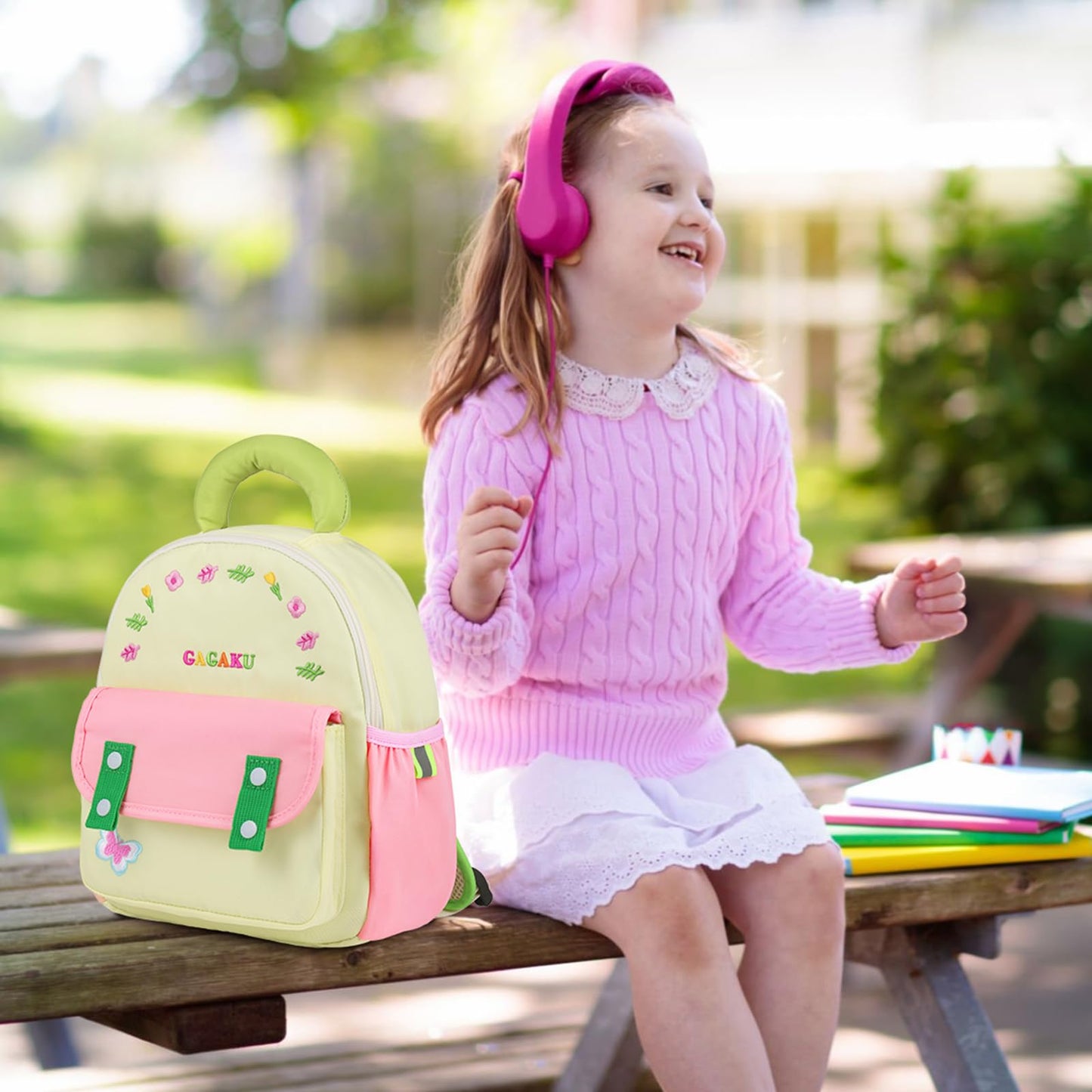 GAGAKU Toddler Backpack with Leash - Mini Kids Backpacks for Girls 2-5 Years Child Safety Backpack 3D Cartoon Animal Anti-Lost Preschool Backpack - Pink