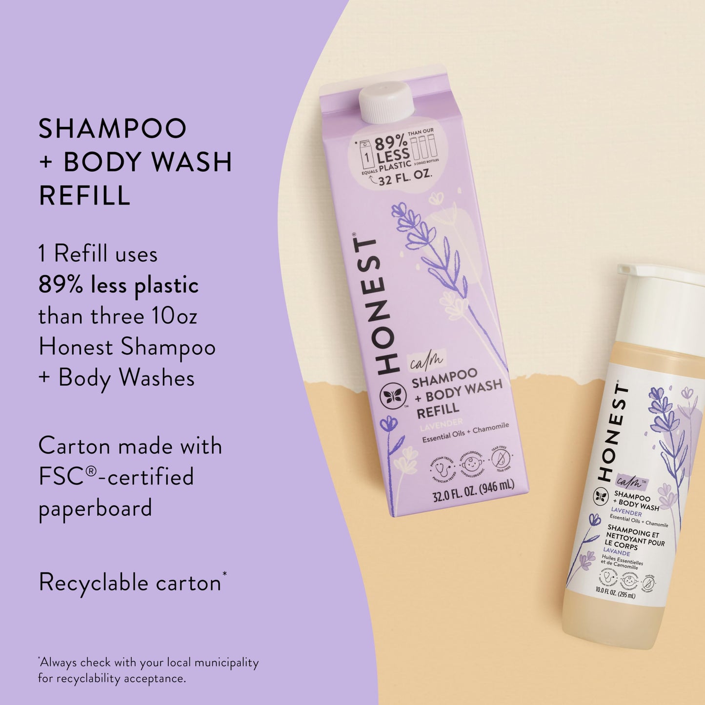 The Honest Company 2-in-1 Cleansing Shampoo + Body Wash for Sensitive Skin | Gentle for Baby | Naturally Derived, Tear-free, Hypoallergenic | Fragrance Free, 10 fl oz