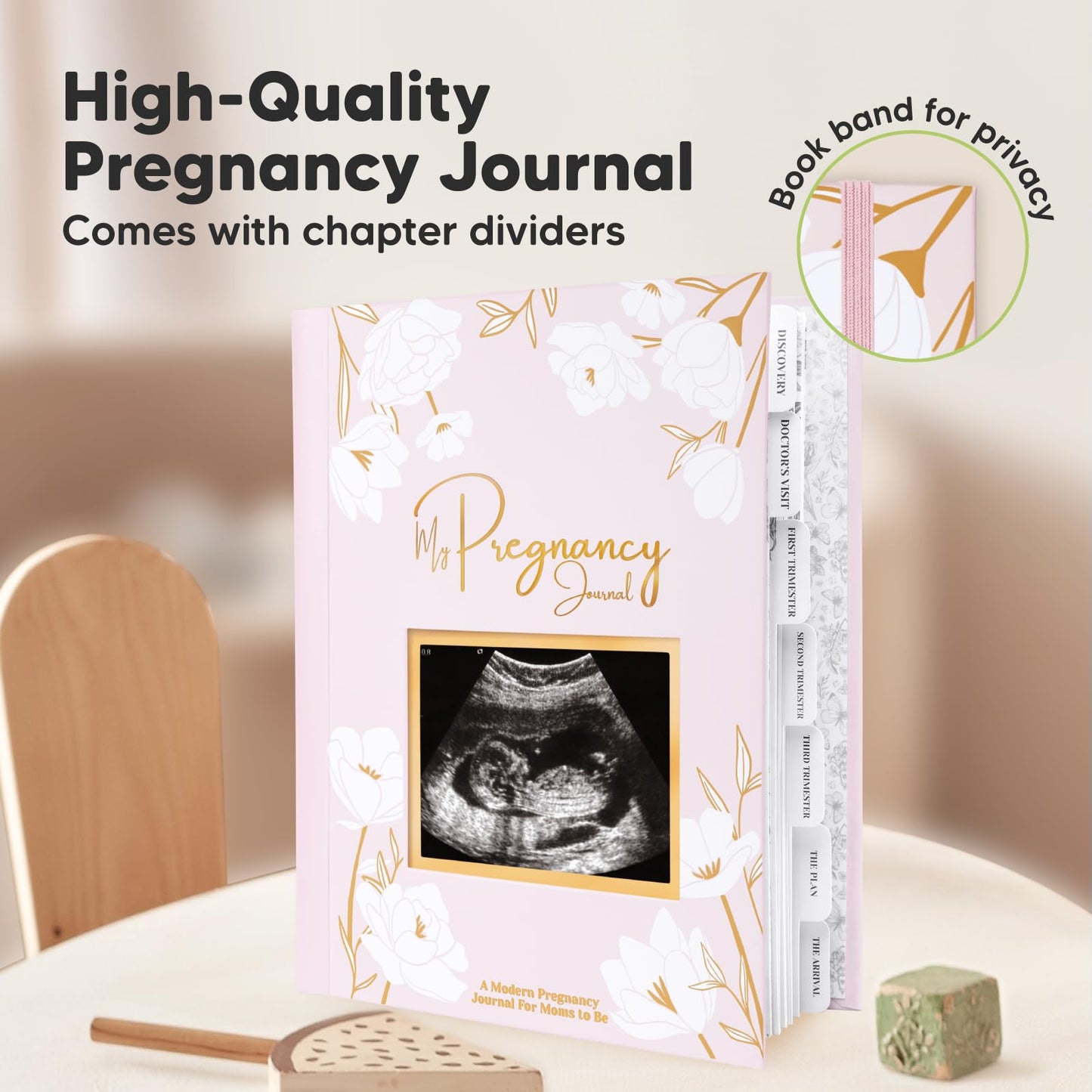 Pregnancy Journal, Pregnancy Announcements - 80 Pages Hard Cover Baby Books For Mom To Be Gift, Baby Memory Book Keepsake, Gender Reveal Gifts For New Moms, Mother's Day Gifts (Clay)