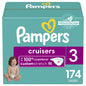 Pampers Cruisers Diapers - Size 3, 84 Count, Disposable Active Baby Diapers with Custom Stretch