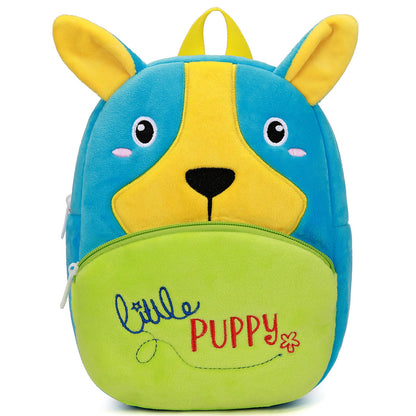 Ladyzone Toddler Backpack Zoo Animals Backpacks Cute Plush Bag Cartoon 10" Preschool Book Bag For 2+ Years Girls Boys