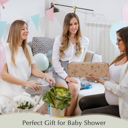 meloom Deluxe Baby Girl Gift Set, Newborn Baby Shower Gifts Basket, Newborn Gifts Box, Boho Baby Girl Essentials, Baby Shower Gifts for New Moms, Personalized New Baby Gifts