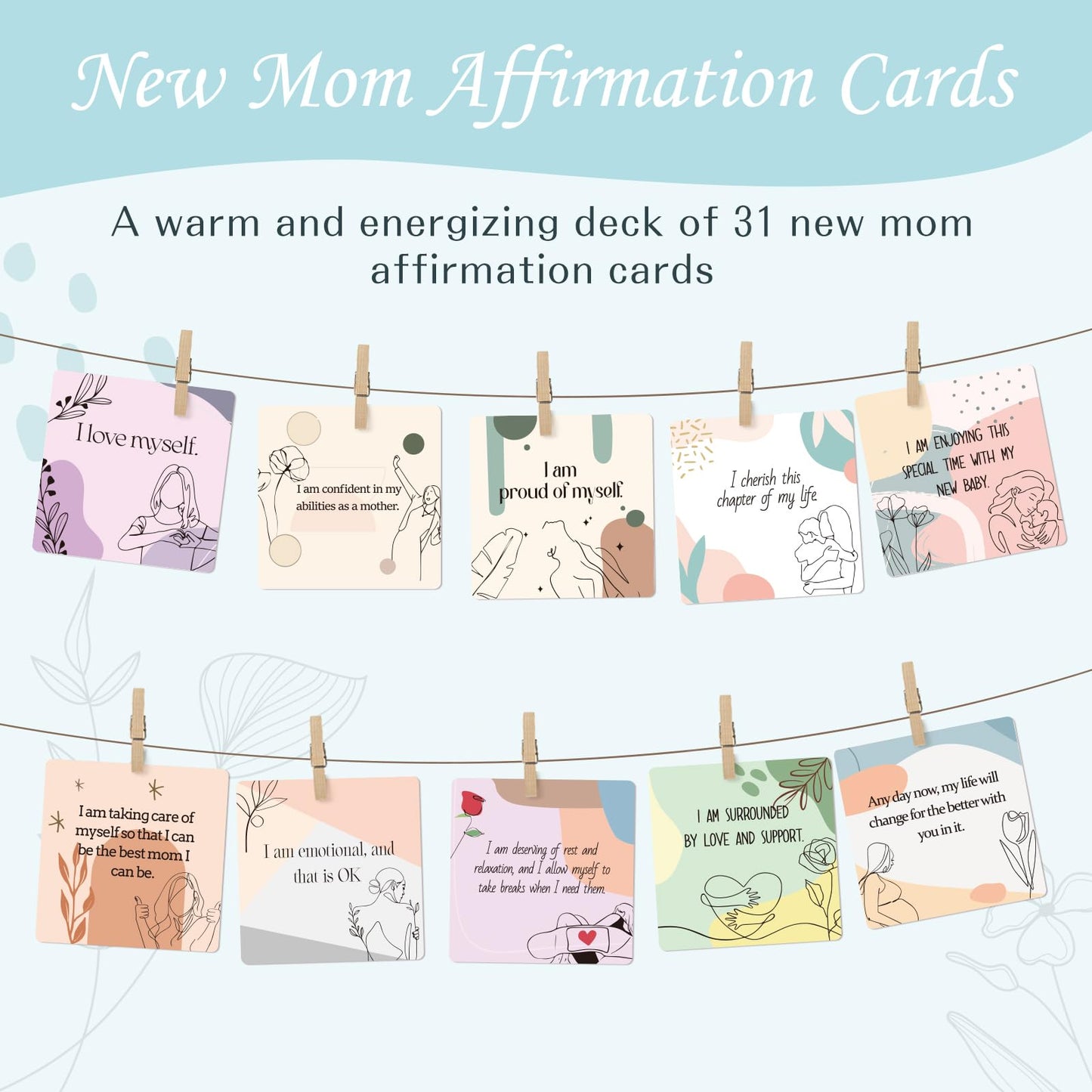 New Mom Gifts for Women, 9pcs Pregnancy Gifts for Expecting Mom, Cute Baby Gifts New Parents Gifts for Couples with Mom and Dad Mugs for Gender Reveal, Baby Shower, First Time Mom Gifts (Blue Gray)