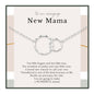 HOPE LOVE SHINE New Mom Necklace – Pregnancy Gift for Expecting Mom, First Time Mom Jewelry – Sterling Silver/Gold Double Circle Pendant with Gift Box