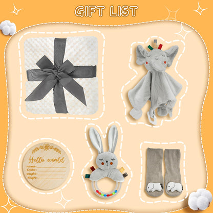 Baby Boy Gifts for Baby Shower, 10Pcs Newborn Baby Shower Boy Gift, Premium & Exquisite Welcome Baby Gift Basket Set Baby Boy Shower Gifts, Baby Boy Gift Basket Set & Baby Boy Gifts Set