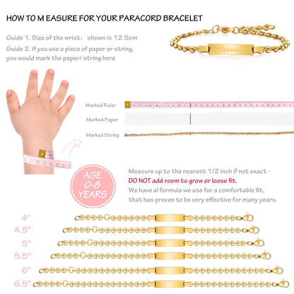 Tina&Co Personalized Baby Name Bracelet Customized 18K Gold Plated for NewBorn to Children Girl Boy Birthday Baby Shower Gift Personalized Gift 2313B (Style 1)