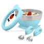 MR. CHOU Baby Bowls with Non-Slip Silicone Suction Cup, Insulated Double-Layer 304 Stainless Steel Toddler Bowls with BPA Free Airtight Lids, Food-Grade Silicone Safe for Kids (Blue)