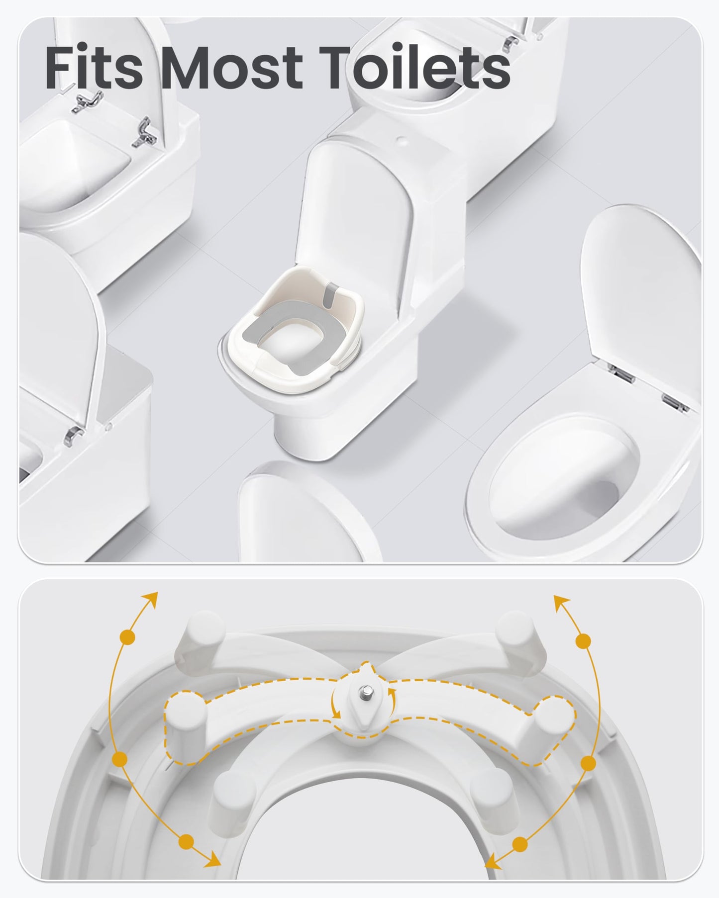 3-in-1 Toddler Potty Training Toilet for Boys and Girls Multi-use Baby Potty Chair for Toddlers 1-3 Training Potty Seat Toddler Toilet Baby Potty Training Seat with Step Stool (Orange)