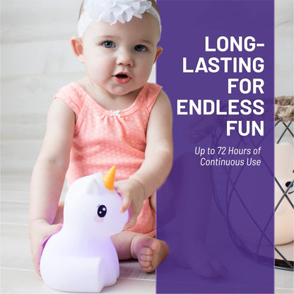 Lumipets Remote Control Silicone Night Light for Kids - Pig Design with 9 Soft Colors & Sleep Timer - Rechargeable, Battery-Operated Lamp for Bedroom | Baby Nursery, Toddler, Girls, Boys