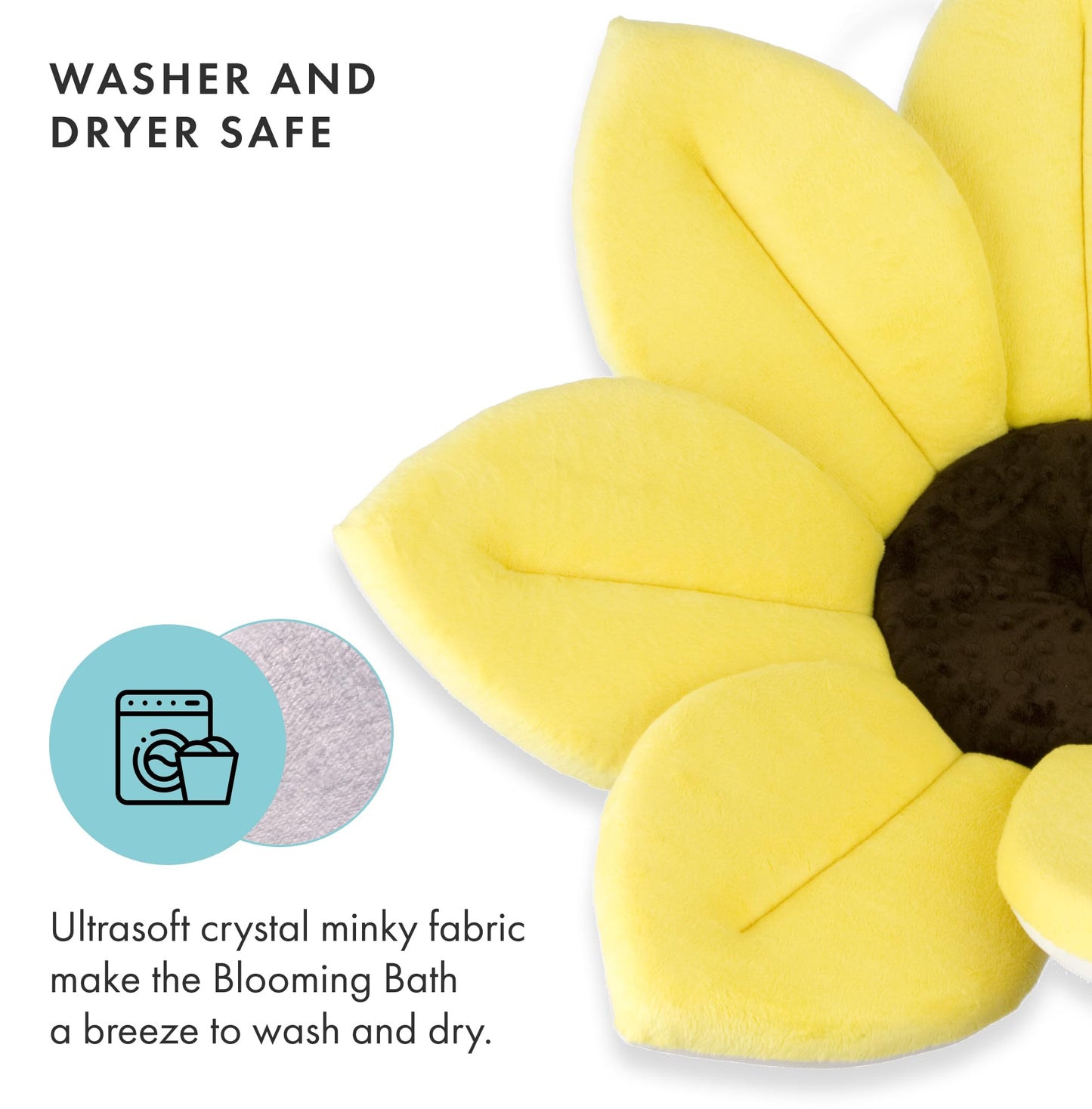 Blooming Bath Baby Bath Seat - Baby Tubs for Newborn Infants to Toddler 0 to 6 Months and Up - Baby Essentials Must Haves - The Original Washer-Safe Flower Seat (Original, Blue)