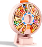 Zoksi Fun and Healthy Snack Dispenser for Children, Daily Snack Organizer for Nuts, Candy - Desk Stand Snack Box for Kids with Portion Control, Interactive Design, BPA-Free (Pink)
