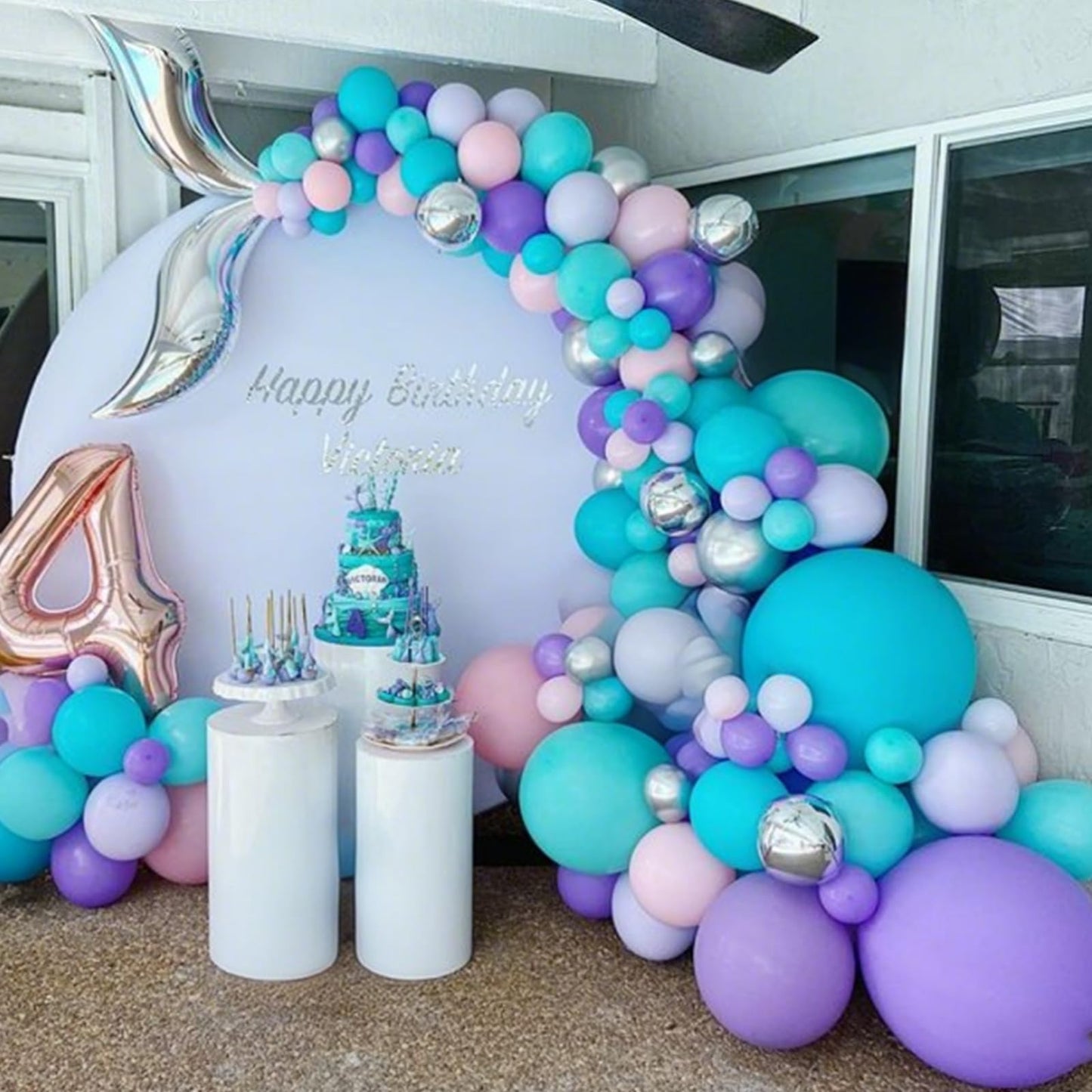 Pink White Balloon Arch Kit, Double Stuffed Pastel Pink Ivory White Balloon Garland, Baby Pink Cream White Balloons with 3pcs 18Inch Clear Balloons for Girls Birthday Baby Shower Party Decorations
