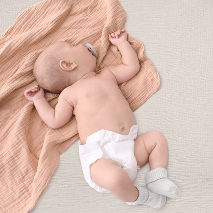 Swaddle Baby Blanket: Waffle Blanket with Satin Strim - Soft Breathable Toddler Blanket for Nursing Cover - Cotton Crib Blanket for Naptime（Cream）