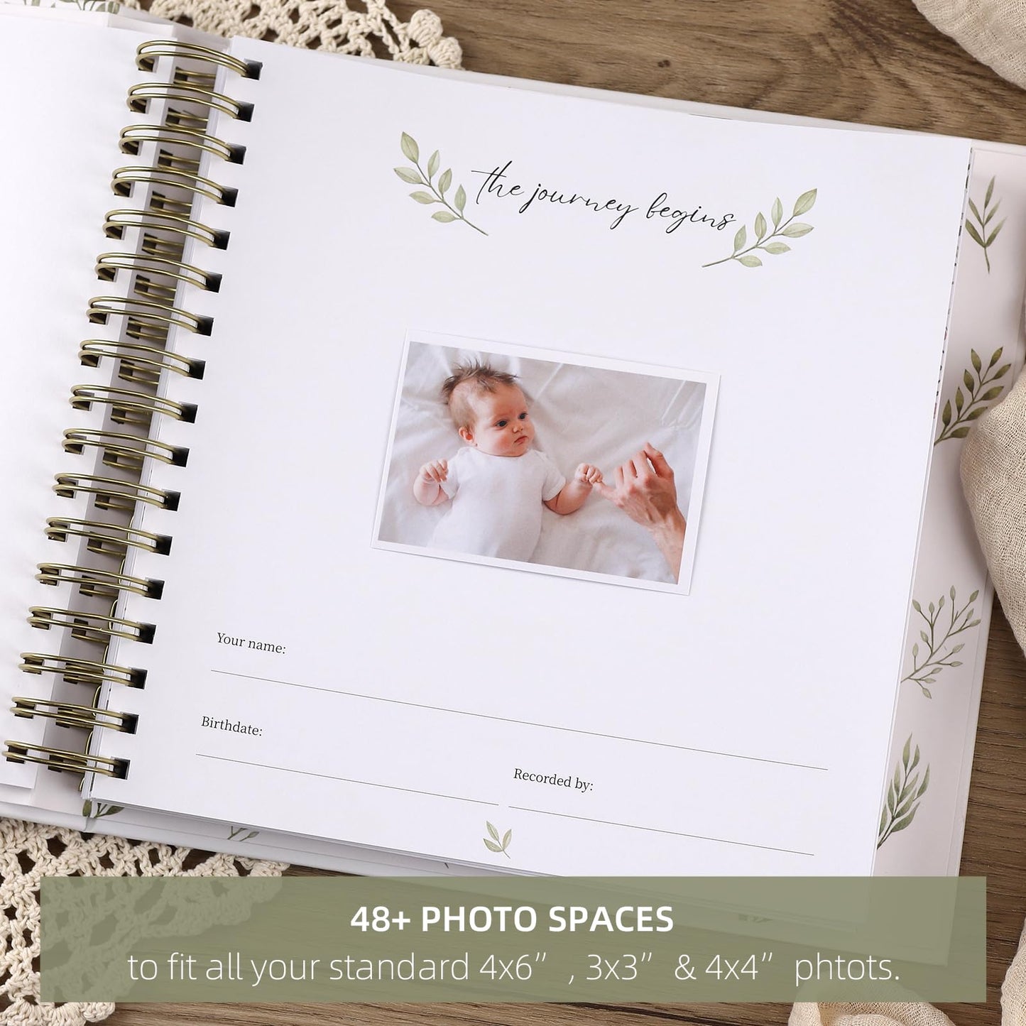 Keepsake Baby Memory Book - First 5 Year Journal - Gender Neutral Gift - Scrapbook or Photo Album for New Parents - Records Every Milestone from Birth to Age 5
