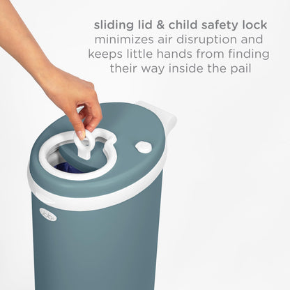 Ubbi Steel Diaper Pail, Odor Locking, No Special Bag Required, Award-Winning, Registry Must-Have, White