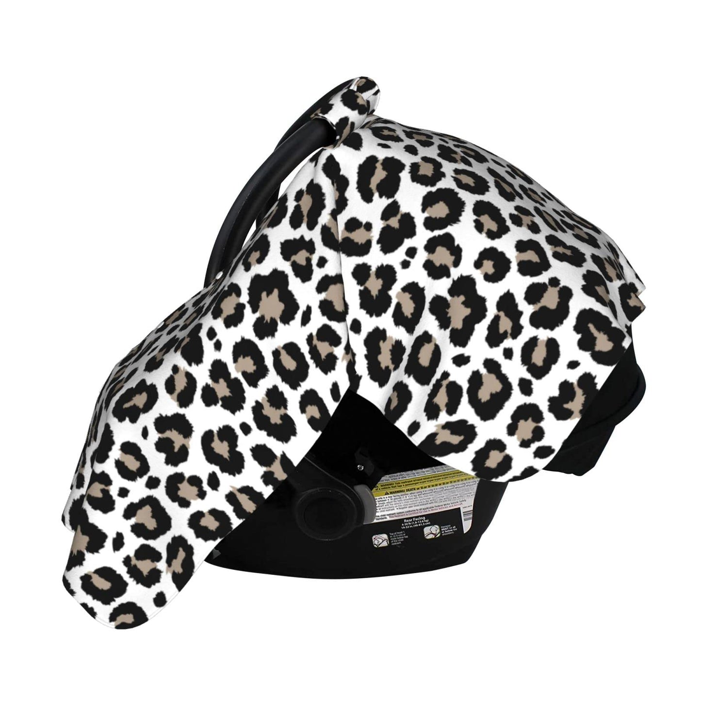 9CH Car Seat Covers for Babies, Peekaboo Opening Minky Car Seat Cover for Baby Mom Nursing Breastfeeding Covers, Winter Minky Baby Carrier Cover for Girls Boys (Black Star)