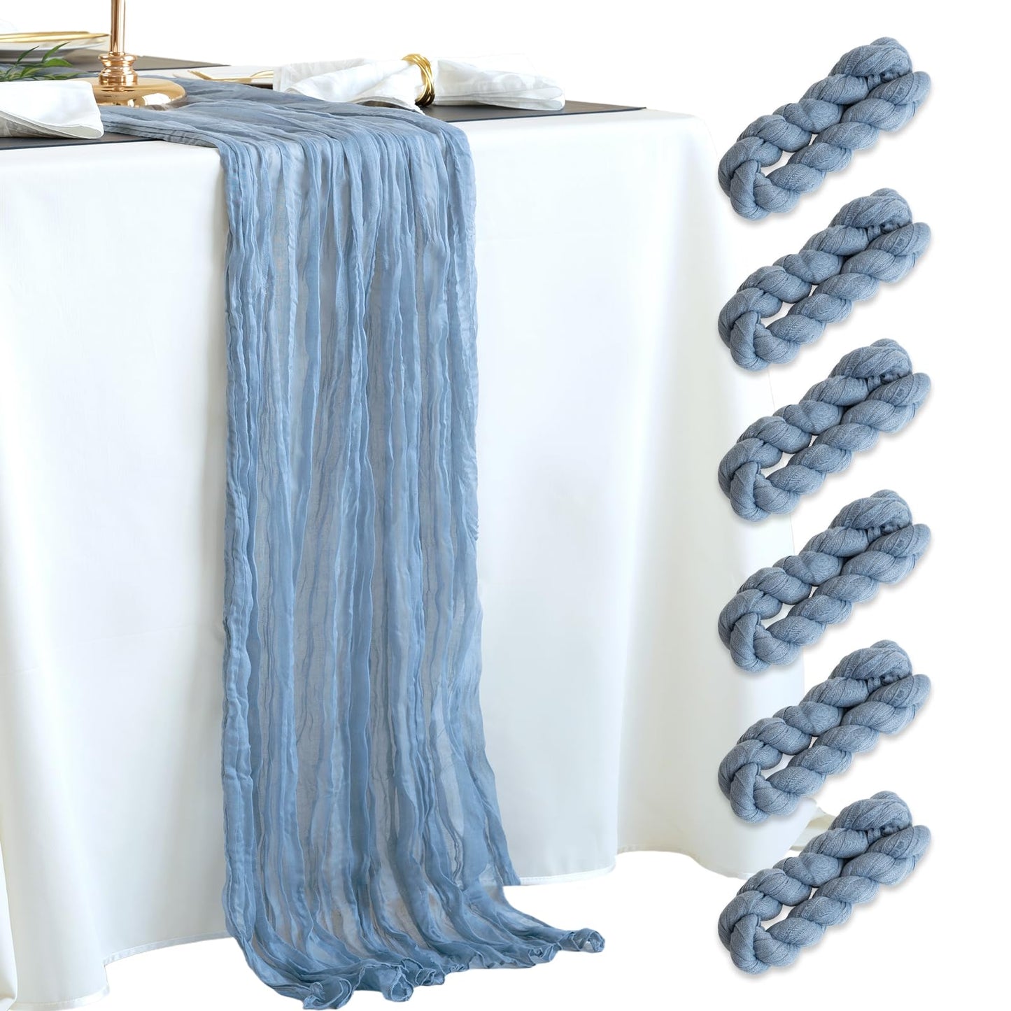 Light Pink Cheesecloth Table Runner 10ft Boho Rustic Gauze Cheese Cloth Spring Decor for Wedding Party Bridal Baby Shower Birthday Table Decorations