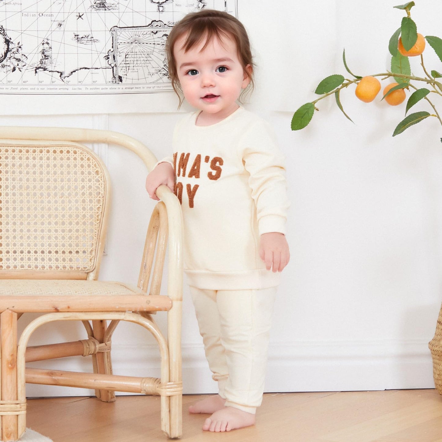 Toddler Baby Boy Fall Clothes Letter Print Long Sleeve Sweatshirt Elastic Pants Cute Kids Winter Outfits