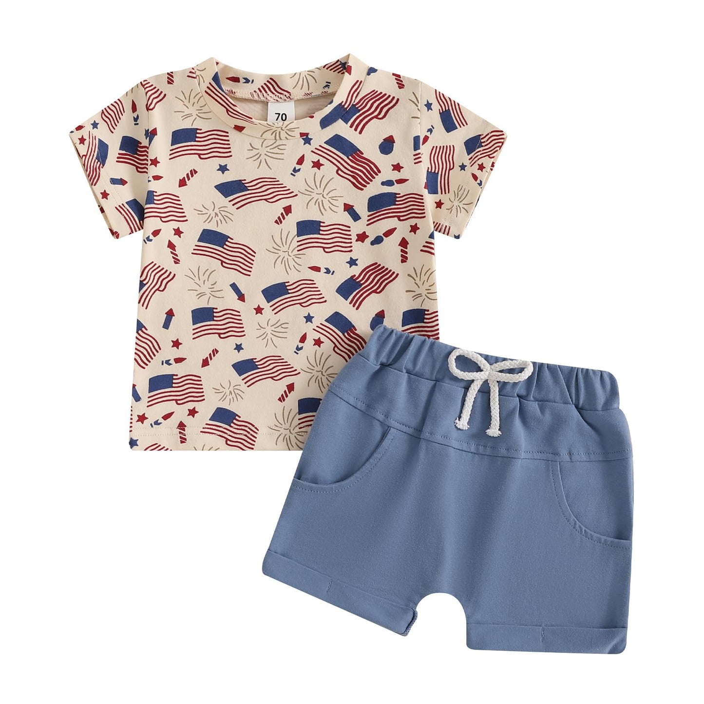 Infant Baby Boy Summer Clothes Outfit Color Block T-shirt Shorts Set Toddler Checkerboard Clothes 6 12 18 24 Months