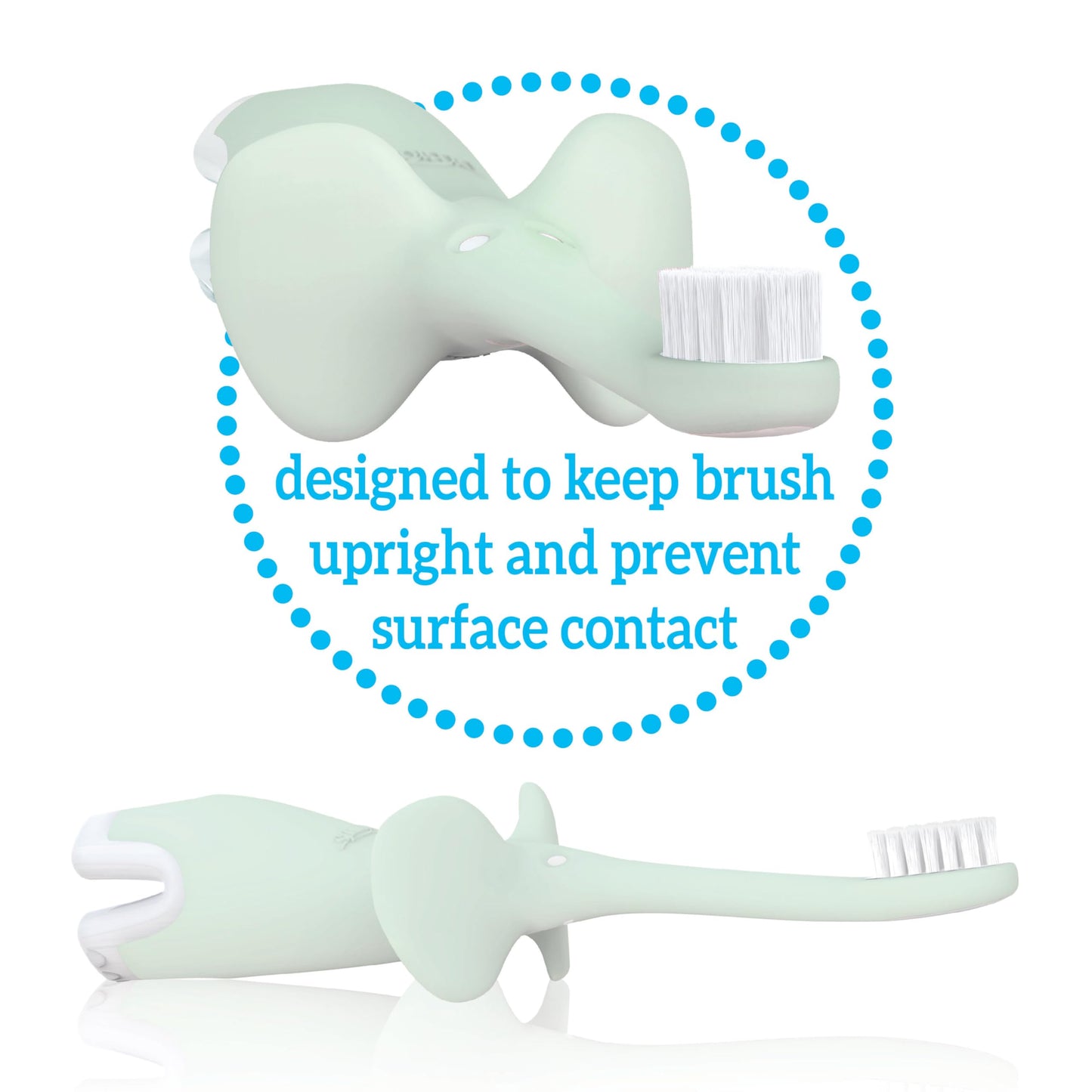 Dr. Brown's Infant-to-Toddler Training Toothbrush, Soft for Baby's First Teeth, Pink Elephant, 0-3 Years (Colors/Styles May Vary)