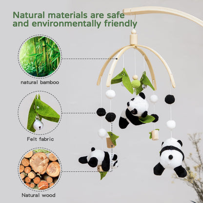 Baby Mobile for Crib, Nursery Mobile Decor, Bee Decoration for Infant, Soft Mobile for Boys and Girls