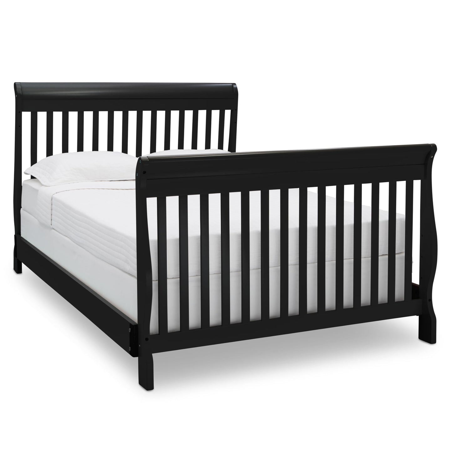 Delta Children Simmons Kids Carter 6-in-1 Convertible Crib - Greenguard Gold Certified, Black Ebony