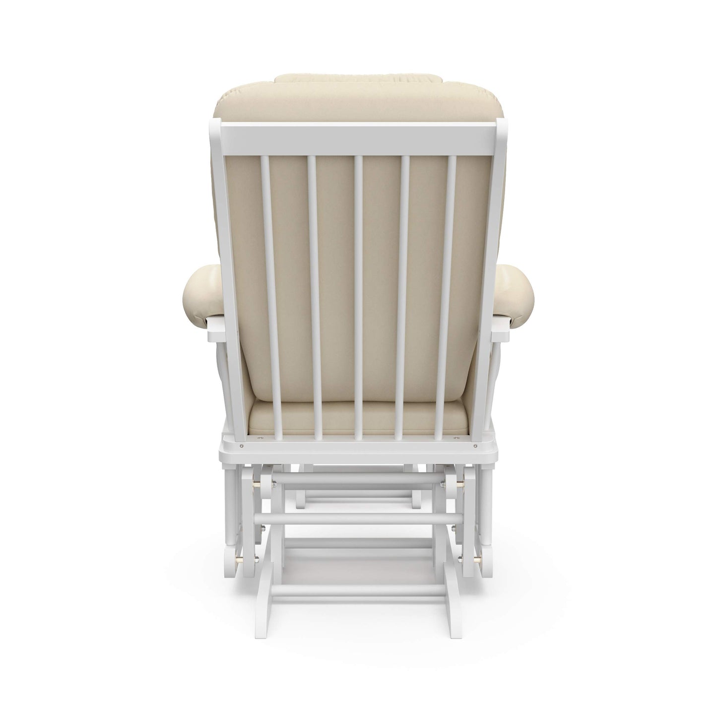 Storkcraft Tuscany Custom Glider and Ottoman with Free Lumbar Pillow (White/Slate Gray Swirl) - Cleanable Upholstered Comfort Rocking Nursery Chair with Ottoman