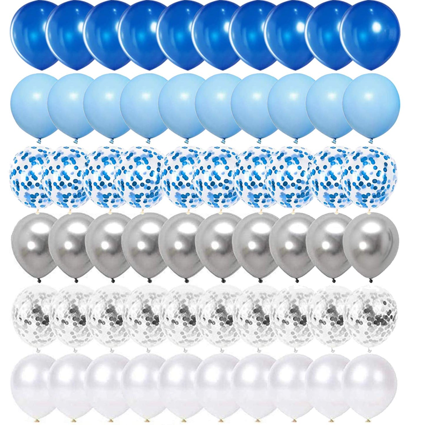 OuMuaMua 62Pcs Pink Gold Confetti Latex Balloons Kit, 12 Inch Pink White Gold Helium Balloons Party Supplies for Confession Proposal Wedding Girl Birthday Baby Shower Party Decoration
