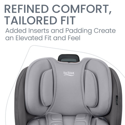 Britax Poplar S Convertible Car Seat, 2-in-1 Car Seat with Slim 17-Inch Design, ClickTight Technology, Arctic Onyx