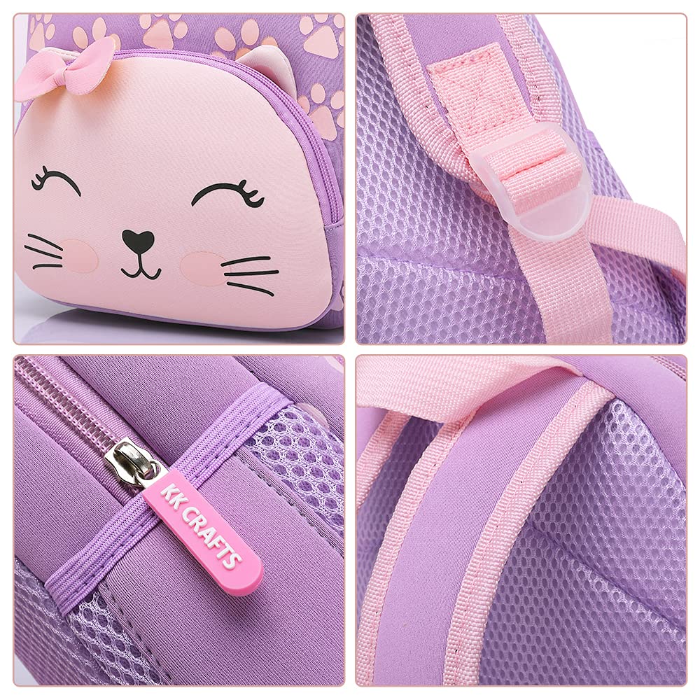 KK CRAFTS Preschool Backpack Toddler Neoprene Animal Schoolbag Lunch backpack for Kids Boys Girls(Dinosaur)