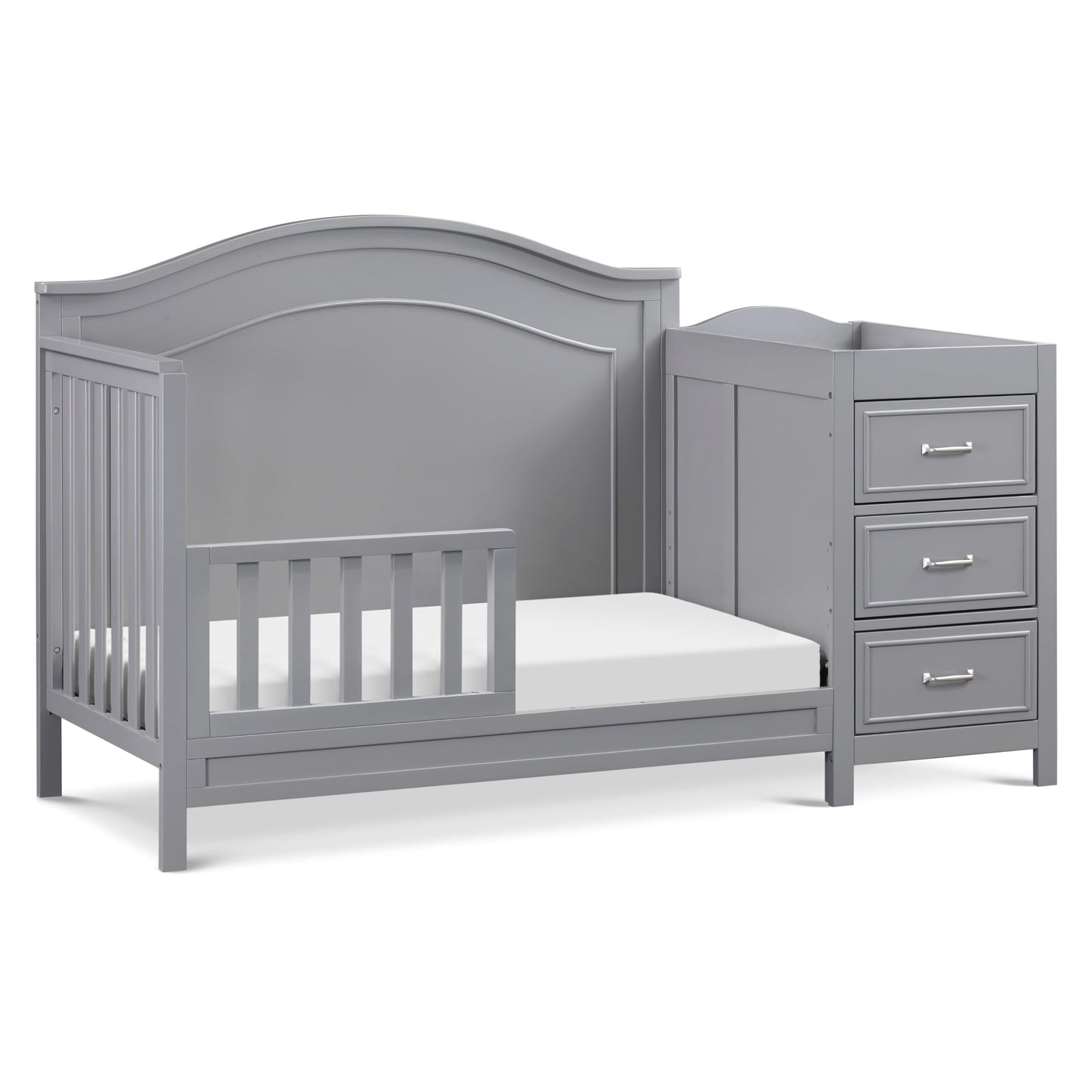 DaVinci Charlie 4-in-1 Convertible Mini Crib and Changer Combo in White, Greenguard Gold Certified