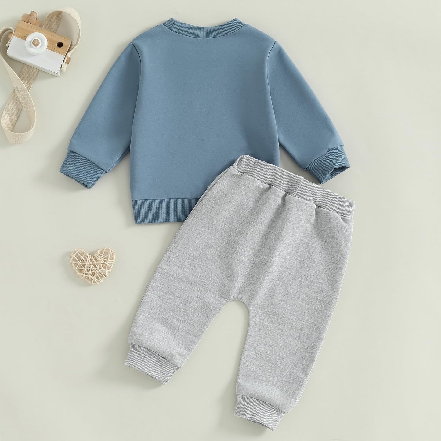 Toddler Baby Boy Fall Winter Outfits Tractor Print Long Sleeve Sweatshirt Pants Set Kids Sweatsuit Clothes