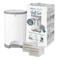 Diaper Dekor Classic Hands-Free Diaper Pail | Easiest to Use | Just Step – Drop – Done | Doesn’t Absorb Odors | Most Economical Refill System | 70% Recycled Materials | EKO White