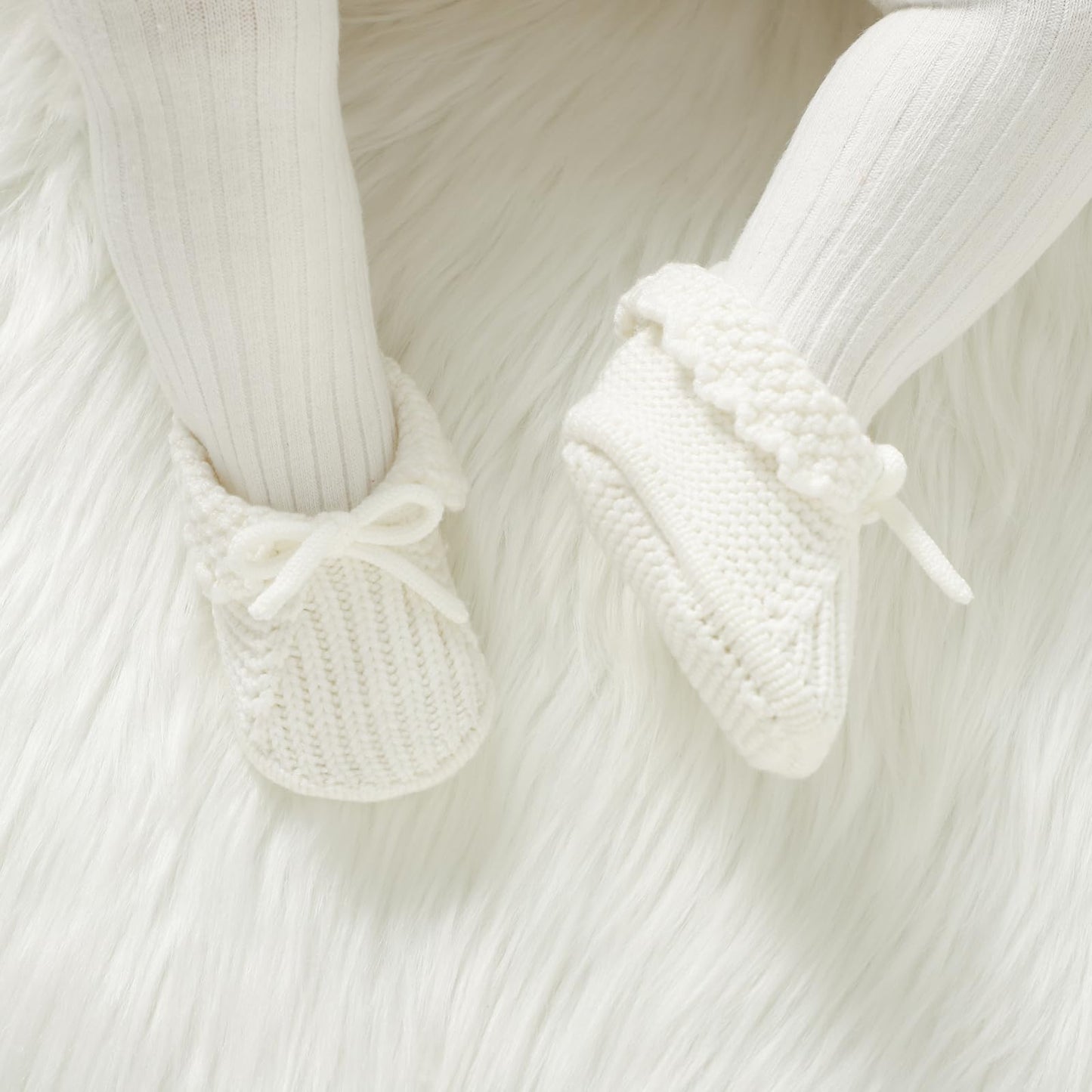 mimixiong Baby Booties Newborn Infant Sock Shoes Hand Knitting Crochet Boy and Girl Cozy Shoes
