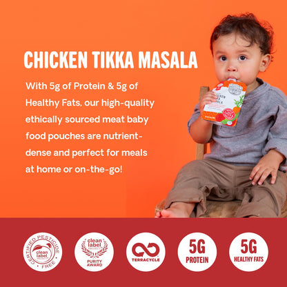Serenity Kids 7+ Months World Explorers Baby Food Pouches Puree Made With Ethically Sourced Meats & Organic Veggies | 3.5 Ounce BPA-Free Pouch | Beef Chimichurri | 6 Count