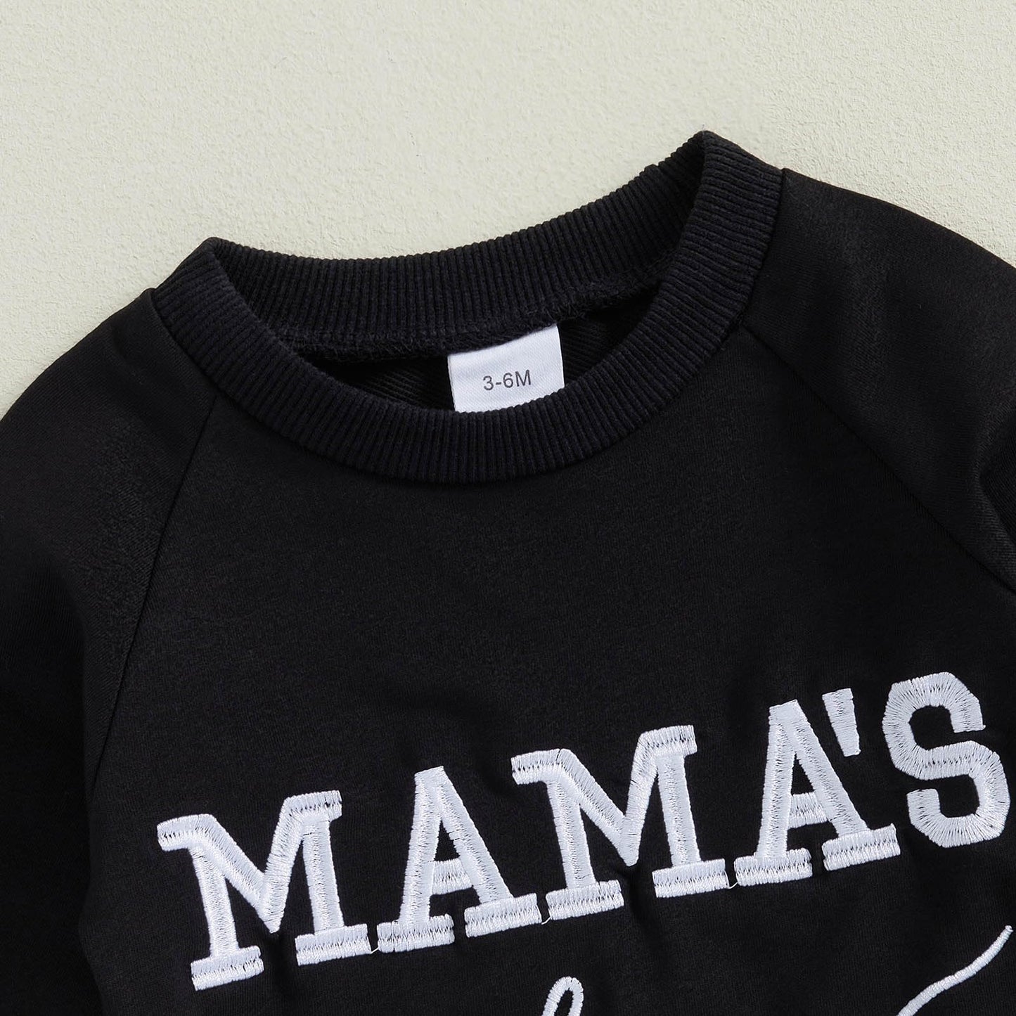 Newborn Baby Boy Fall Outfit Mamas Boy Embroidery Jumpsuit Long Sleeve Crewneck Romper Infant Boy Winter Clothes
