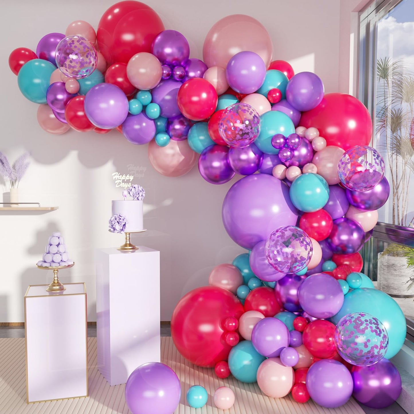 Boho Balloon Garland Arch Kit, 156Pcs Dusty Pink Pastel Brown Metallic Champagne Gold White Balloons for Wedding Baby Bridal Shower Engagement Anniversary Birthday Decorations