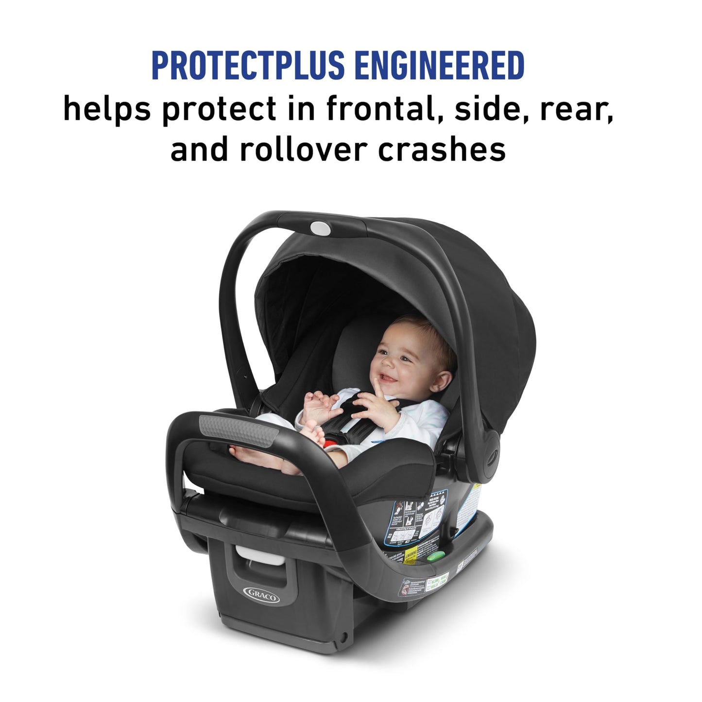 Graco SnugRide SnugFit Infant Car Seat with Simply Safe Adjust Harness System, Baby Car Seat with Anti Rebound Bar, Gotham