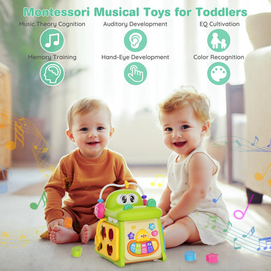 Toys for 1 Year Old Girl Gifts, First Birthday Gifts for Girls Boys, 8-in-1 Multi-Functional Learning Montessori Toddler toys with Learning and Playing, Educational Musical Baby toys 6-12 12-18 Months
