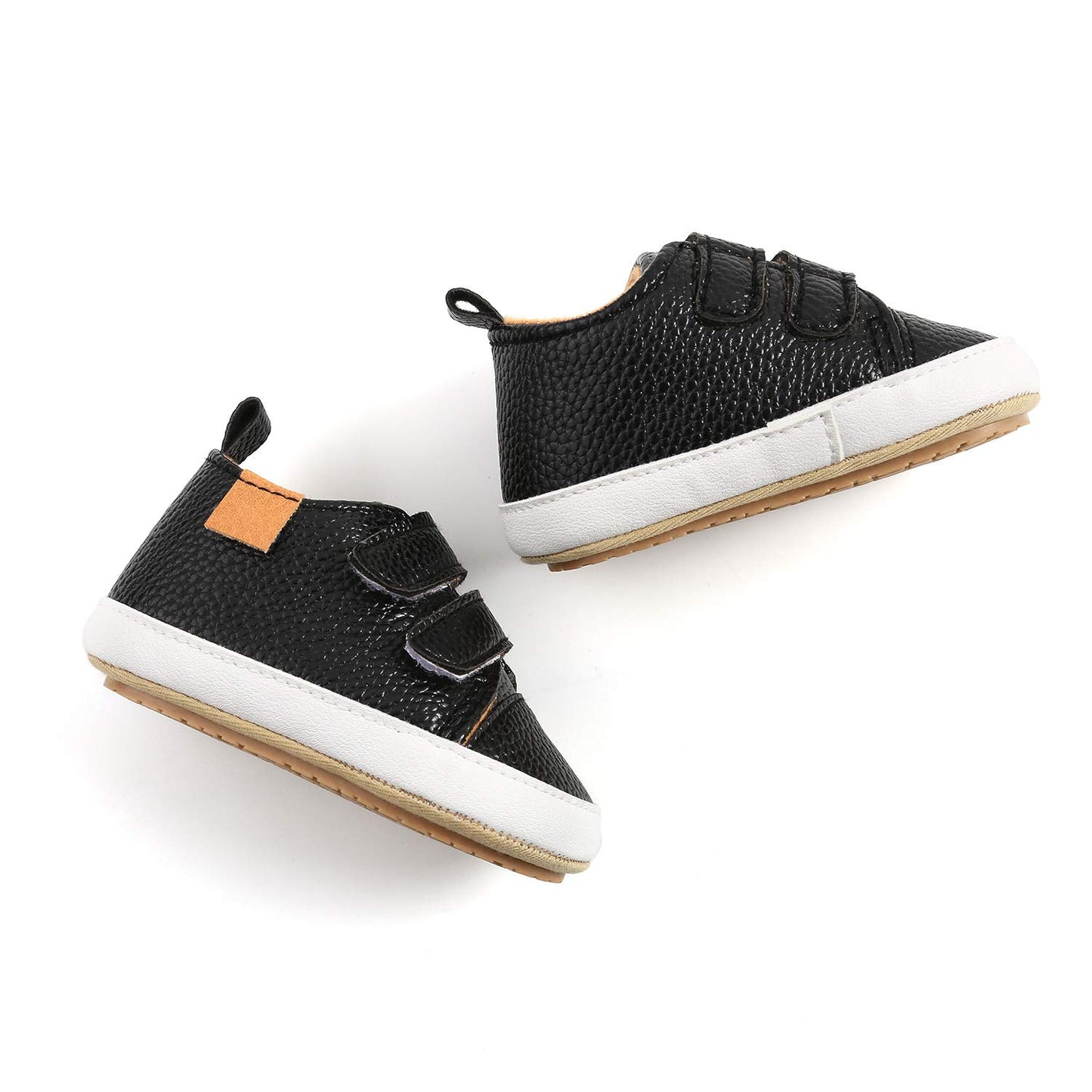 Baby Boys Girls Shoes Non-Slip Rubber Sole High-Top PU Leather Sneakers Infant First Walking Shoes Toddler Crib Shoes Newborn Loafers Flats.